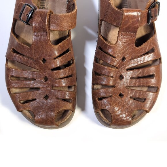 MEPHISTO 40 Mens Sandals Tan Leather MADE IN FRANCE *SOLID Size 6 - Picture 8 of 10